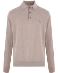 Maison Kitsuné - Poloshirt Met Vossenkop Patch - Lyst