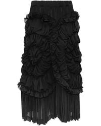 Comme des Garçons - Jupe Mi-Longue À Volants - Lyst