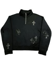 Chrome Hearts - Cross-Patch Quarter-Zip Sweater - Lyst