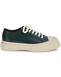 Marni - Pablo Leather Lace-Up Sneakers - Lyst