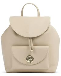 Coccinelle - Drawstring Flap Leather Shoulder Bag - Lyst