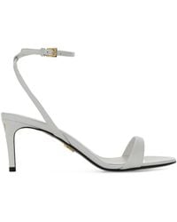 Prada - Leather Buckled Sandals - Lyst