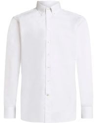 Etro - Logo-Embroidered Button-Down Shirt - Lyst