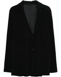 Homme Plissé Issey Miyake - Pleated Button Blazer - Lyst