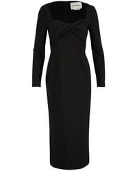 Roland Mouret - Twist-Detail Long-Sleeve Dress - Lyst