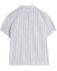 Aspesi - Gestreept Blouse Met Korte Mouwen - Lyst