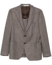 Tagliatore - Blazer Met Pied-De-Poule Print - Lyst