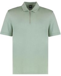 BOSS - Piqué Short-Sleeve Polo Shirt - Lyst