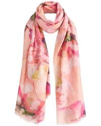 Kinross Cashmere - Highland Blooms Print Scarf - Lyst