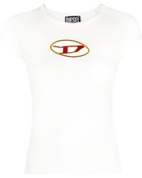DIESEL Cotton Angie T-shirt in White | Lyst