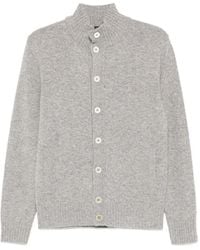 Zanone - High-Neck Wool Cardigan - Lyst