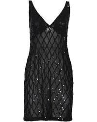 P.A.R.O.S.H. - Vestido con detalle de lentejuelas y cuello en V - Lyst