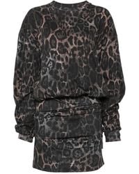 Just Cavalli - Leopard-Print Mini Dress - Lyst