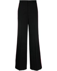 RED Valentino - Stripe-detailing Tailored-cut Trousers - Lyst