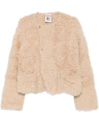 Semicouture - Faux-Fur Double-Breasted Jacket - Lyst