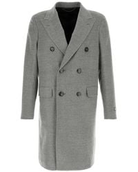 Canali - Abrigo De Lana Con Doble Botonadura - Lyst