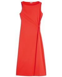 Tommy Hilfiger - Twist-Detail Boat-Neck Midi Dress - Lyst