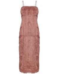 Balmain - Robe À Fines Bretelles Et Franges - Lyst