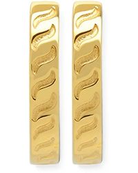 Yoj - Midi Rorun Engraved Hoop Earrings - Lyst
