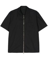 Low Brand - Short-sleeves Zip-up Shirt - Lyst