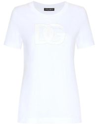 Dolce & Gabbana - Dg Logo Short-Sleeved Crewneck Tee - Lyst