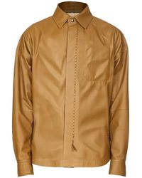 Ferragamo - Chain Leather Jacket - Lyst
