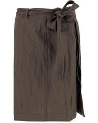 Ferragamo - Wrap Midi Skirt - Lyst