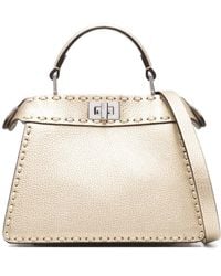 Fendi - Grained Leather Peekaboo Iseeu Small Bags - Lyst