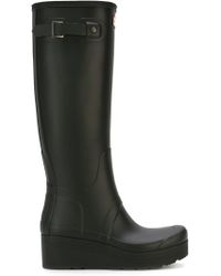 hunter wedge boots