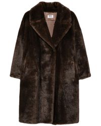 Betta Corradi - Faux-Fur Notch-Lapel Coat - Lyst