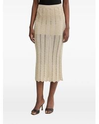 Twinset - Jupe Mi-Longue À Ourlet Festonné En Maille - Lyst