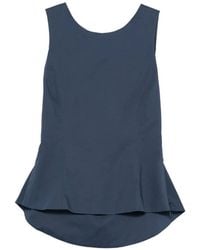 MOUTAKI - Bow-Detail Peplum Blouse - Lyst