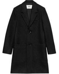 Ami Paris - Single-Breasted Wool Coat - Lyst