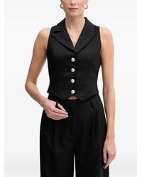 Morgan - Button Sleeveless Vest - Lyst
