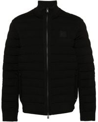 BOSS - Rubberised-logo Quilted Puffer Jacket - Lyst