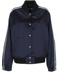 Off-White c/o Virgil Abloh - Striped Bomber Jacket - Lyst