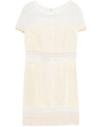 Gemy Maalouf - Mesh-Panel Mini Dress - Lyst