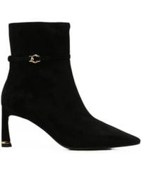 Coccinelle - Logo-Plaque Suede Ankle Boots - Lyst