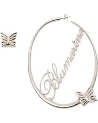 Blumarine - Ohrringe Mit Logo-Detail - Lyst
