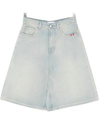 AMISH - Distressed Denim Shorts - Lyst