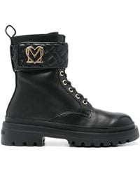 Love Moschino - レザー アンクルブーツ - Lyst