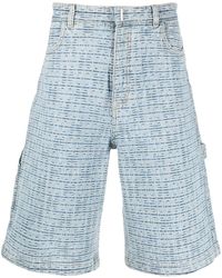 Givenchy - Jeans-Shorts aus Logo-Jacquard - Lyst