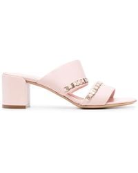 Ferragamo - Ferragamo Vara Chain Sandals - Lyst