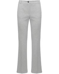 Emme - Flare Diagonal-Pocket Trousers - Lyst