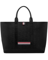 Thom Browne - Leather Medium Tote Bag - Lyst