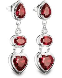 Thomas Sabo - Elyndra Hängeohrringe Mit Herzschliff - Lyst
