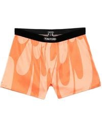 Tom Ford - Abstract-Print Silk-Blend Boxers - Lyst