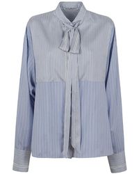 Ermanno Scervino - Striped Lace-Trim Shirt - Lyst