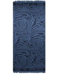 Etro - Paisley-Pattern Wool-Silk Blend Scarf - Lyst