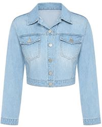 L'Agence - Dakota Cropped Denim Jacket - Lyst